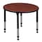 Regency Round Classroom Tables, 30 W, 30 L, 23-34 H, Wood, Metal, Cherry TB30RNDCHAPBK - alternate 1